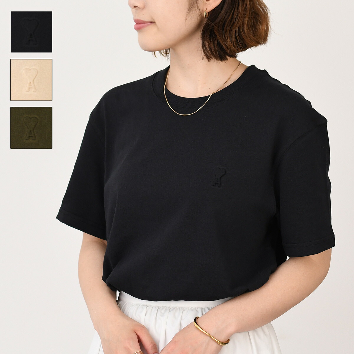 AMI ALEXANDRE MATTIUSSI アミ アレクサンドル マテュッシ アミパリス トップス オーガニックコットン ユニセックス レディース 半袖 春夏 人気 おすすめ AMI Alexandre Mattiussi ALEXANDRE MATTIUSSI アミ