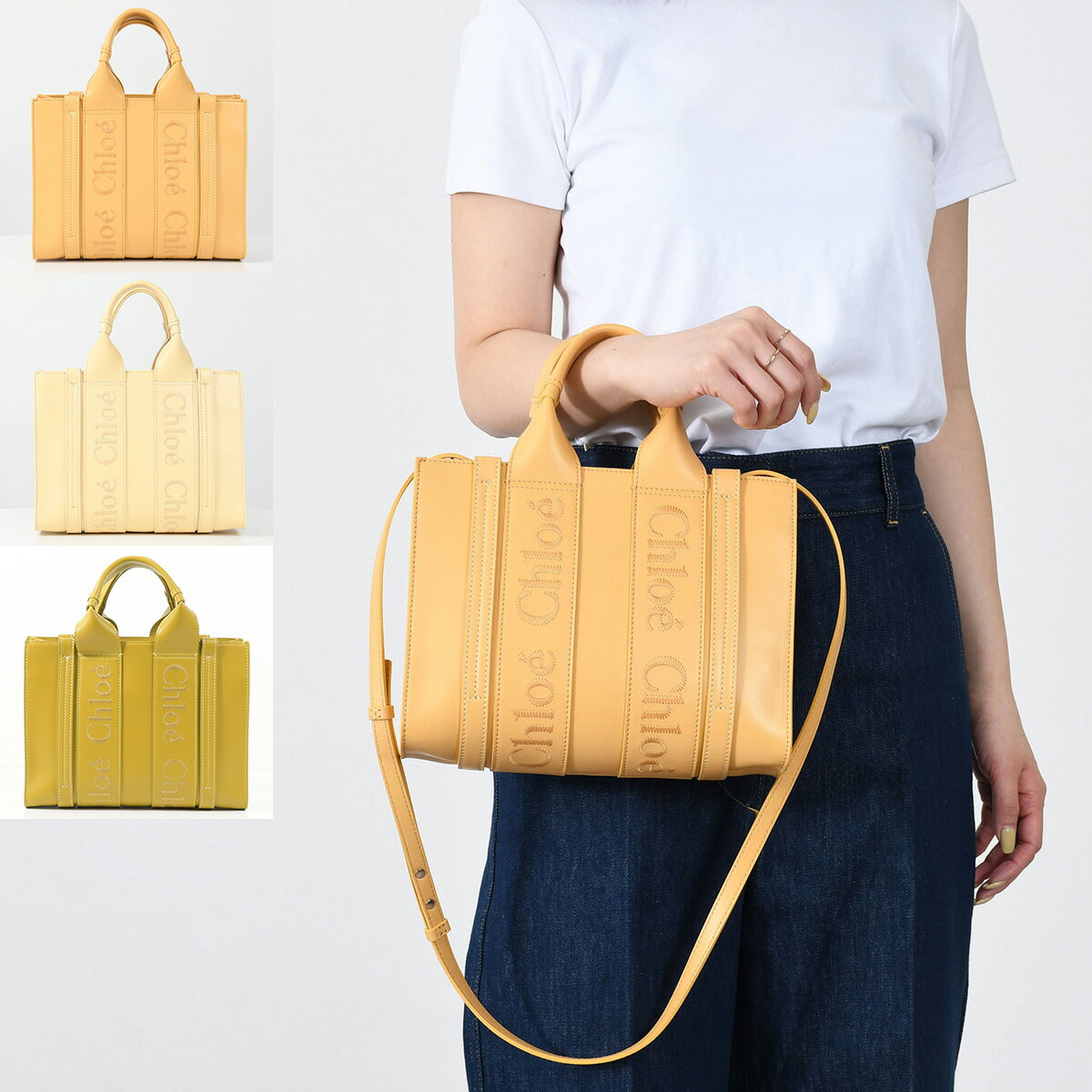 Chloe CHLOE クロエ バッグ ウッディ WOODY ミニトートバッグ