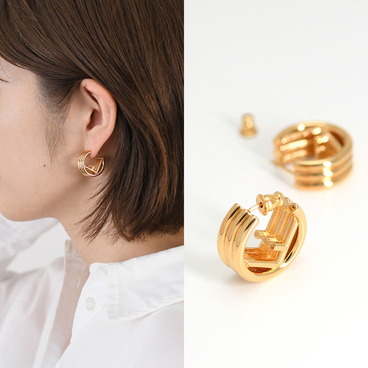 FENDI（フェンディ） ピアス アクセサリー エフ イズ F IS 8AK989 B08