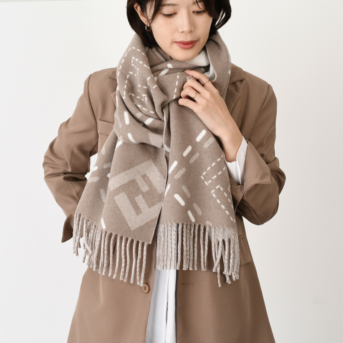 HERNO（ヘルノ） マフラー RESORT ケーブルニット＆アルパカウール