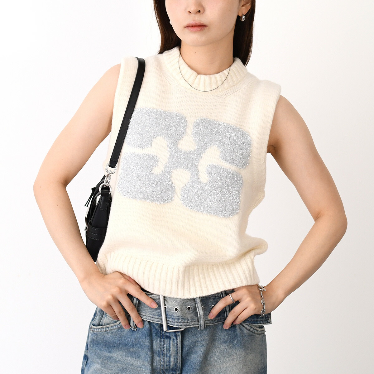GANNI（ガニー） トップス ベスト ニットベスト COTTON ROPE VEST