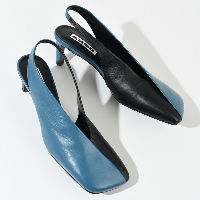 直営店☆JIL SANDER☆SALE! ブロックヒール レザー サンダル Jil sander＊High Sandals ブロックヒールサンダル＊送料込 (Jil