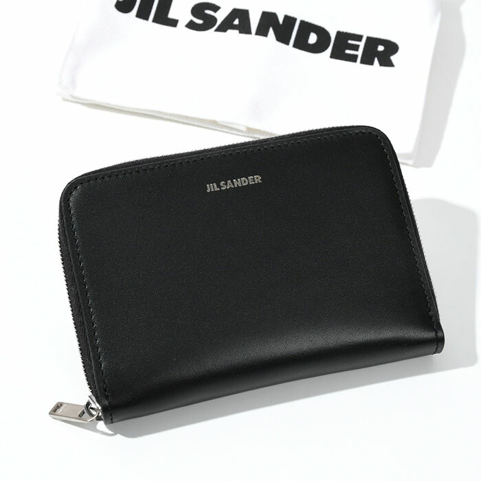 直営店☆JIL SANDER☆SALE! ロゴ メタリックレザー ウォレット 直営店買付 JIL SANDER ジルサンダー ロゴ レザー 長財布 財布・小物