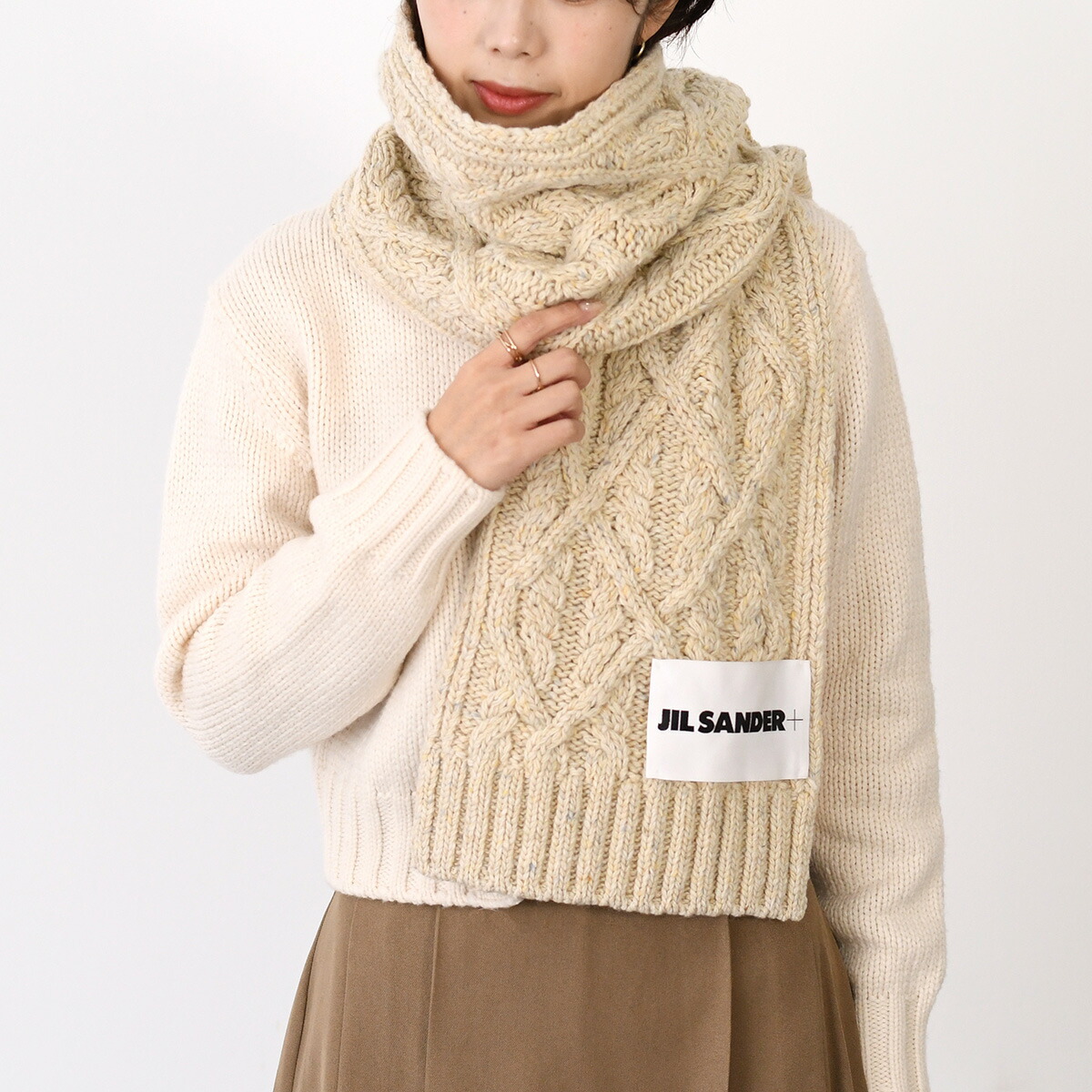 HERNO（ヘルノ） マフラー RESORT ケーブルニット＆アルパカウール