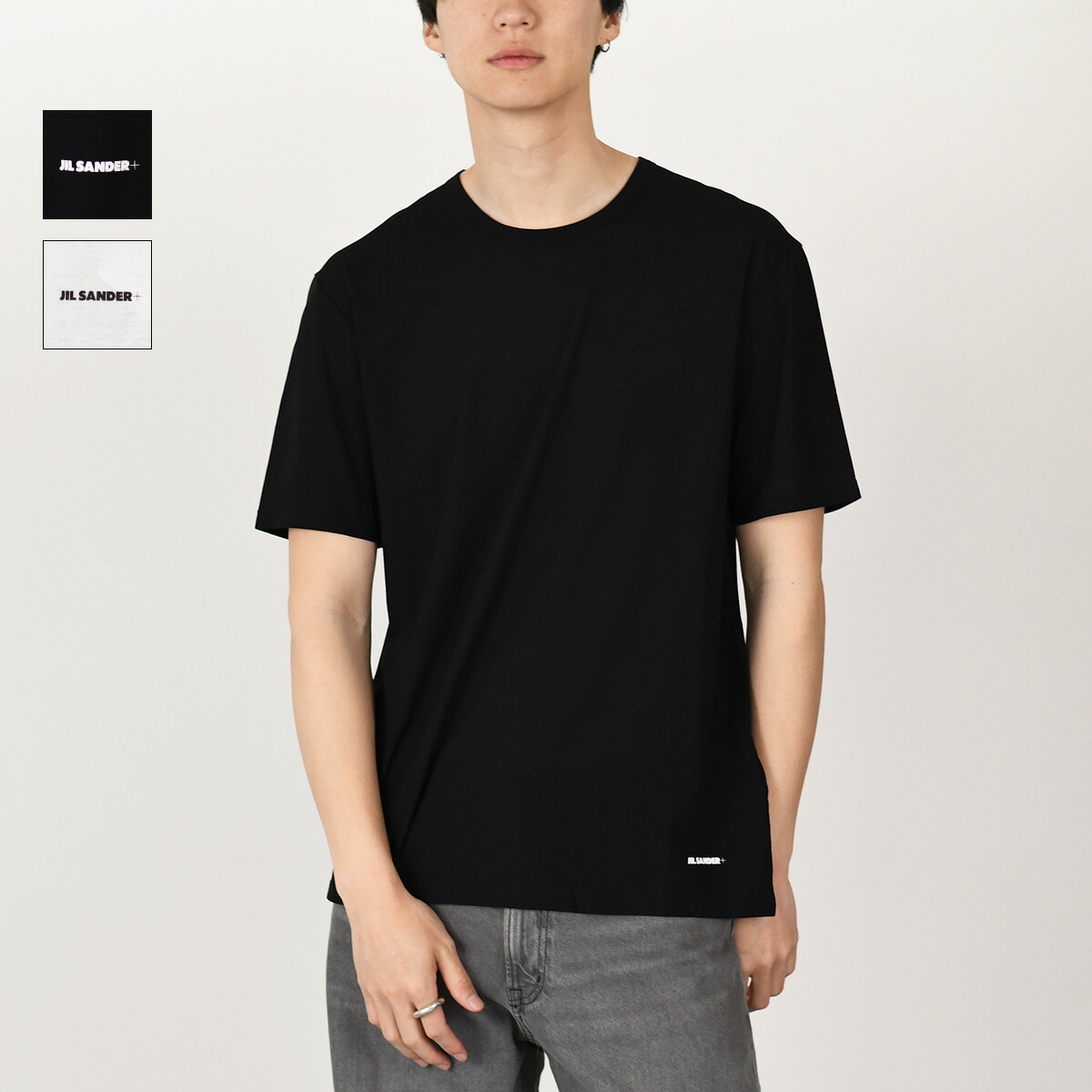 JIL SANDER ロゴプリント モックネック Tシャツ ♪ブラック♪ 楽天市場】JIL SANDER ジルサンダー モックネック Tシャツ