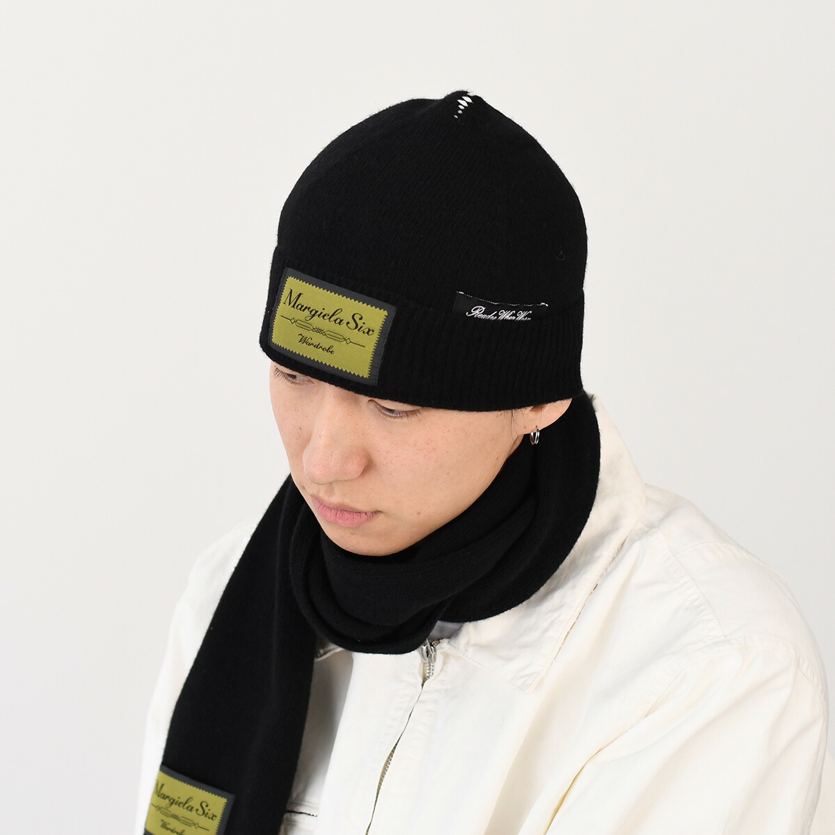 MONCLER ニット帽　ビーニー　正規品　カシミヤ30% MONCLER（モンクレール） ニット帽 ニットキャップ ビーニー 帽子