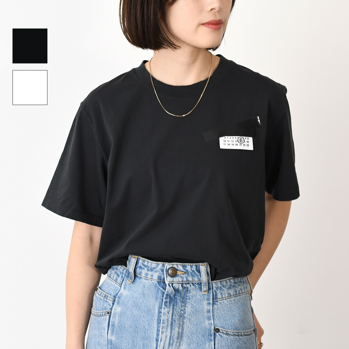 マルジェラ ショート丈Tシャツ MM6 MAISON MARGIELA エムエムシックス メゾン マルジェラ トップス