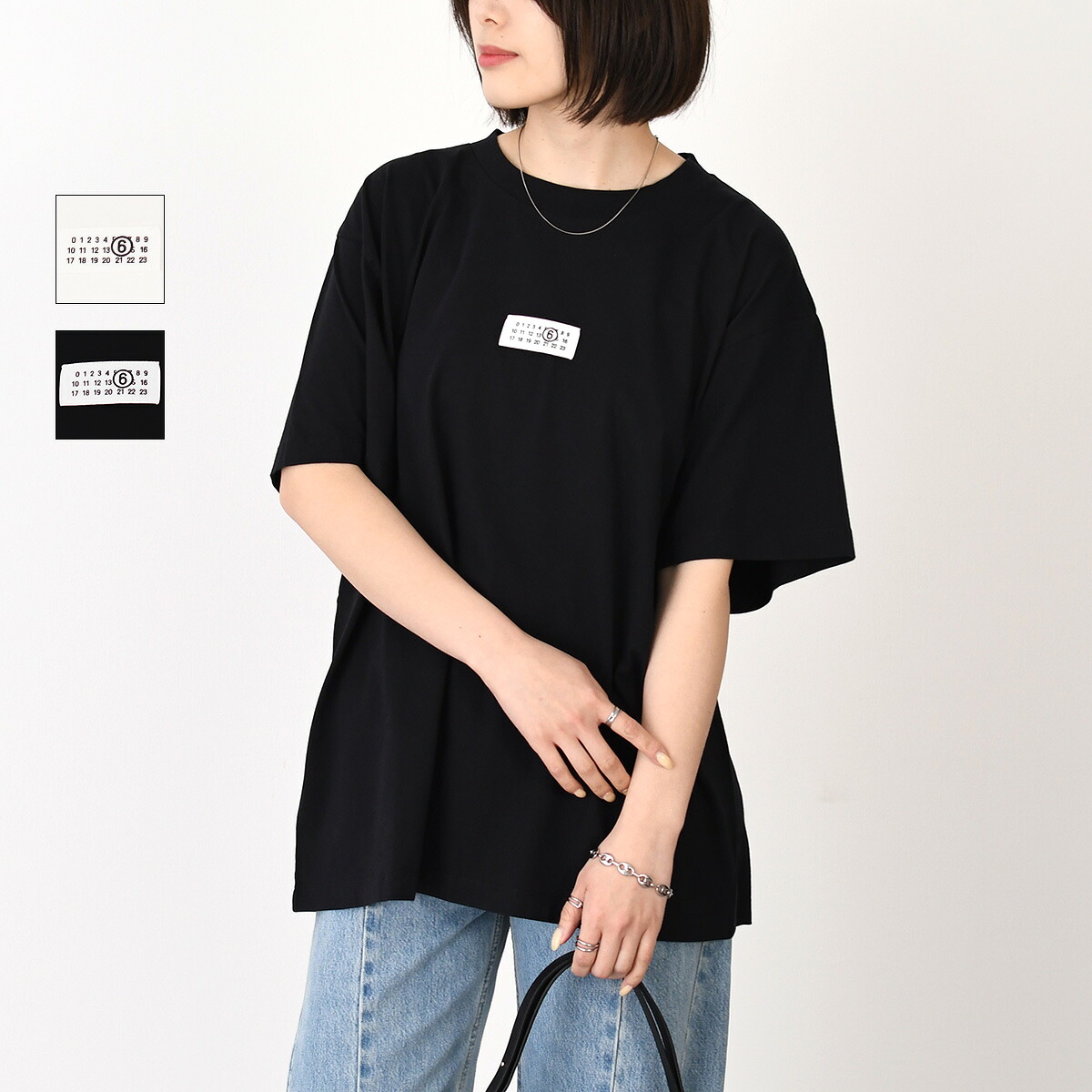 エムエムシックス MM6 テープドラベル 半袖Tシャツ 衣料品 トップス コットン レディース ブラック系 S62GD0210M20115100L 【新品】 楽天市場】MM6 エムエムシックス メゾンマルジェラ Tシャツ S62GD0210