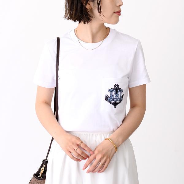 マックスマーラ コットン プリントＴシャツ ホワイト item353121203601-1-2.jpg