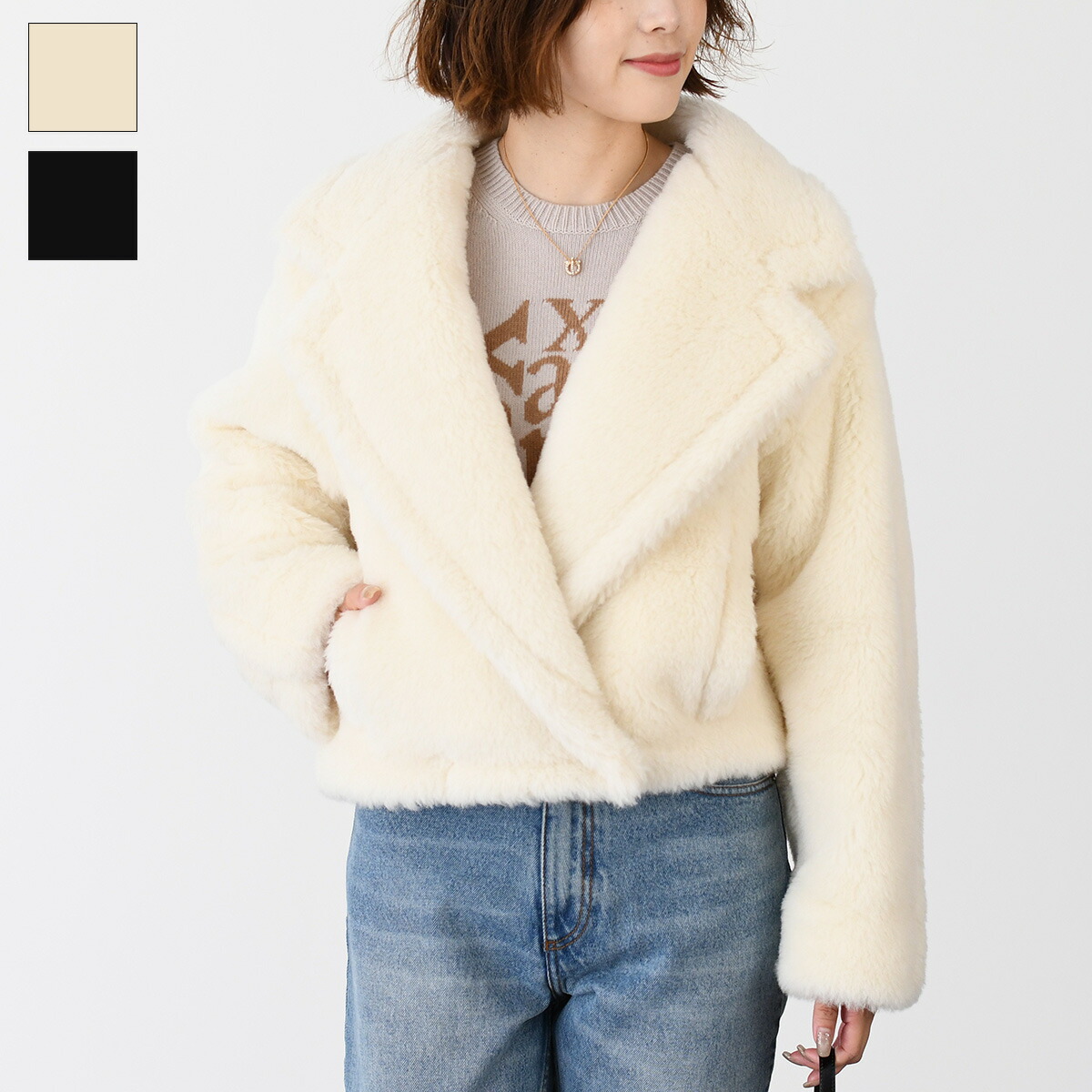 MaxMara■マックスマーラカシミアウールベルテッドコート白タグ42アイボリー MaxMara□マックスマーラカシミアウールベルテッドコート白タグ