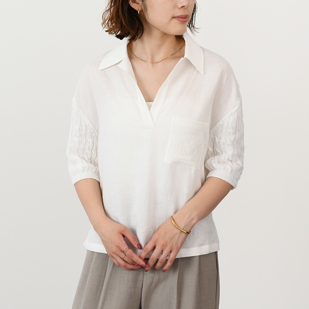 Max Mara（マックスマーラ） S Max Mara エス ジャージポケットTシャツ