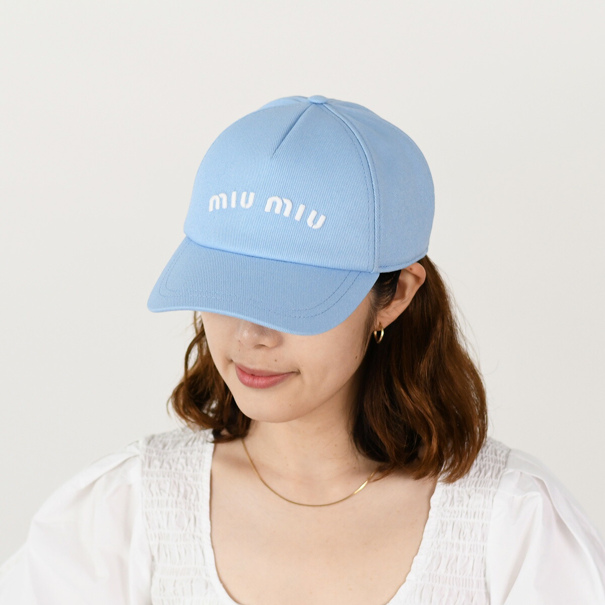 miumiu シアリング ヘアクリップ ヘアピン ボア MIUMIU ヘアピン 5IF147 2F6T ロゴ ヘアクリップ (MiuMiu/ヘア