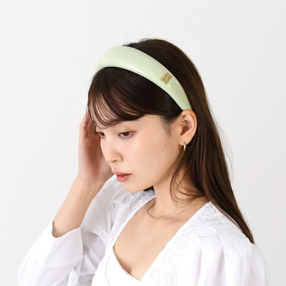 miu miu（ミュウミュウ） 帽子 ハット ギンガムチェック バケット