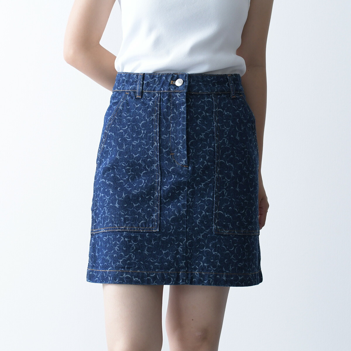 MAISON KITSUNÉ ネイビー スカート 34 MAISON KITSUNÉ ネイビー スカート 34