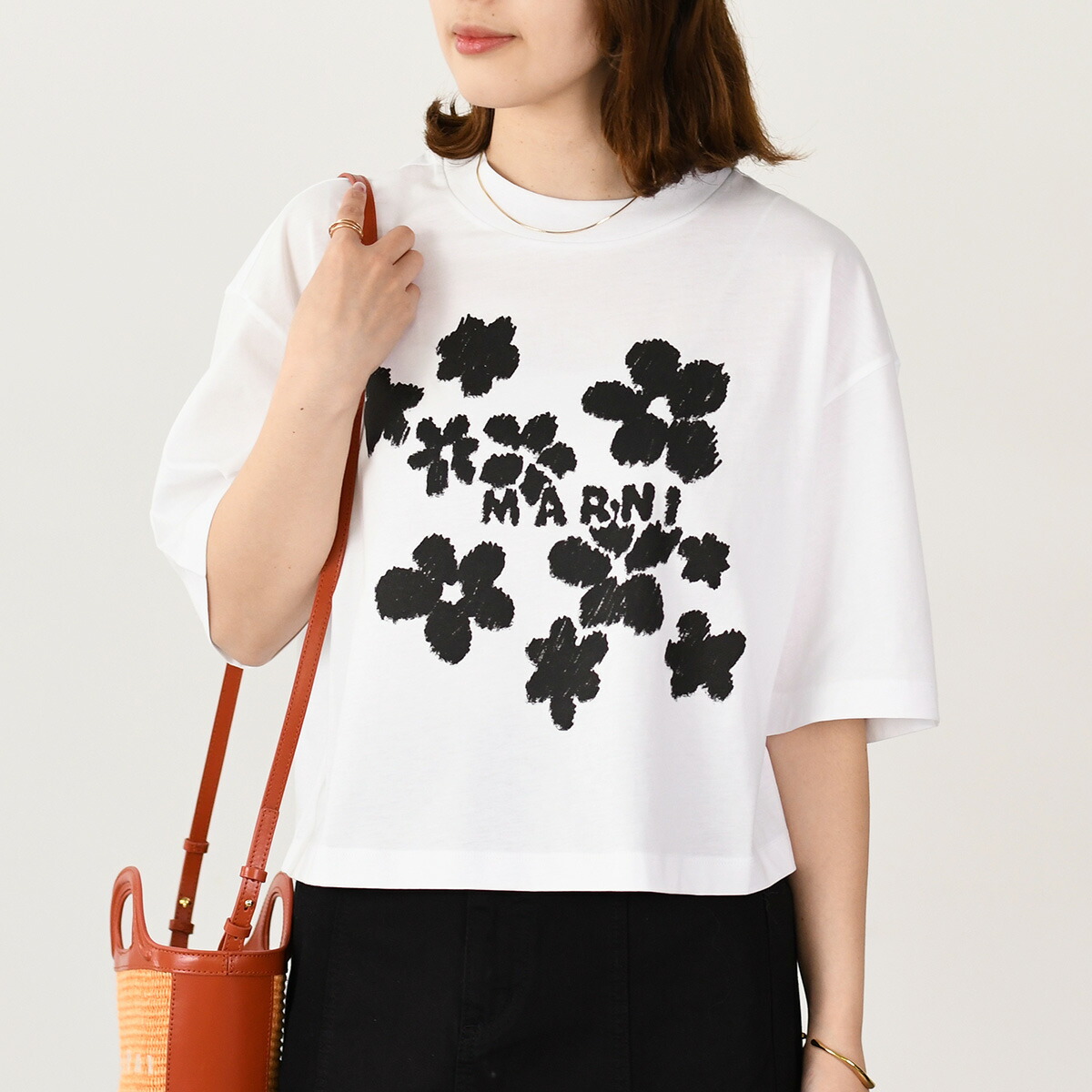 MARNI マルニ Tシャツ トップス マルニスクリブルロゴ
