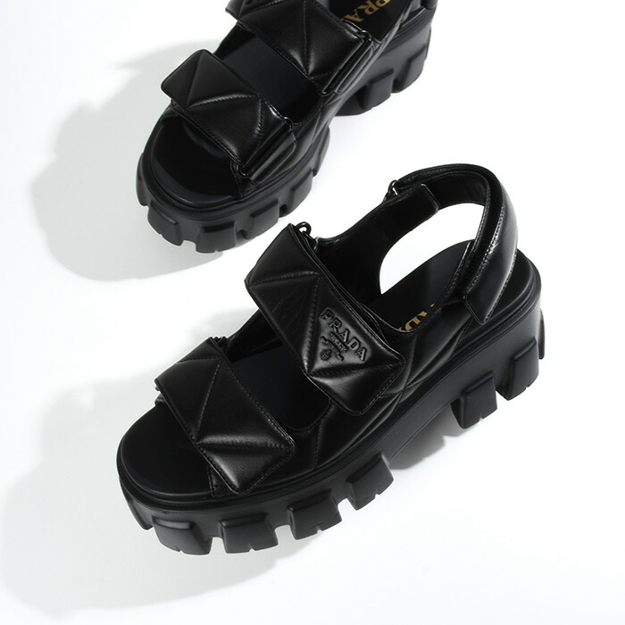 PRADA プラダ サンダル フラットサンダル 1X416N038 ナッパ