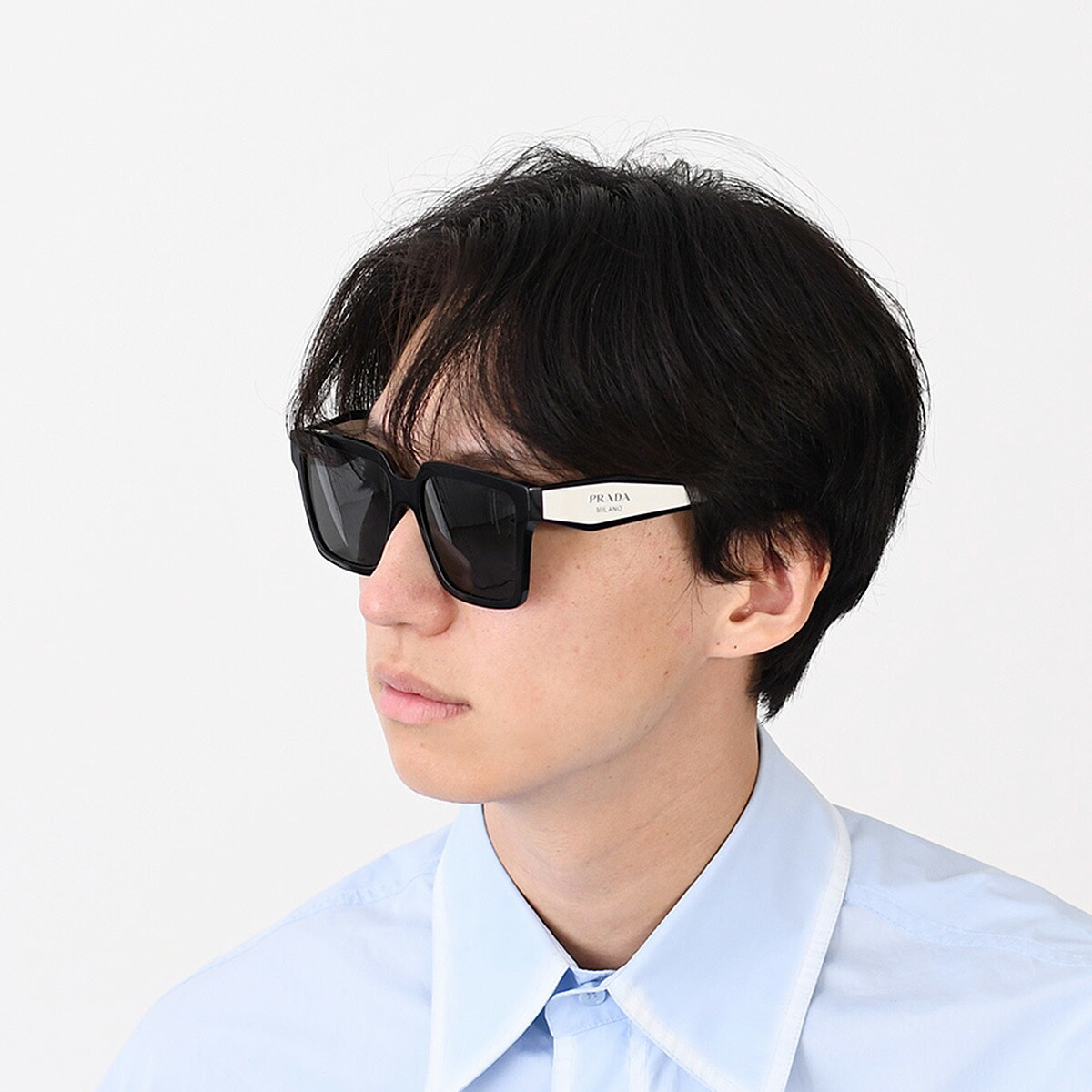 PRADA（プラダ） スクエア サングラス メガネ PR 22ZS メンズ ユニ