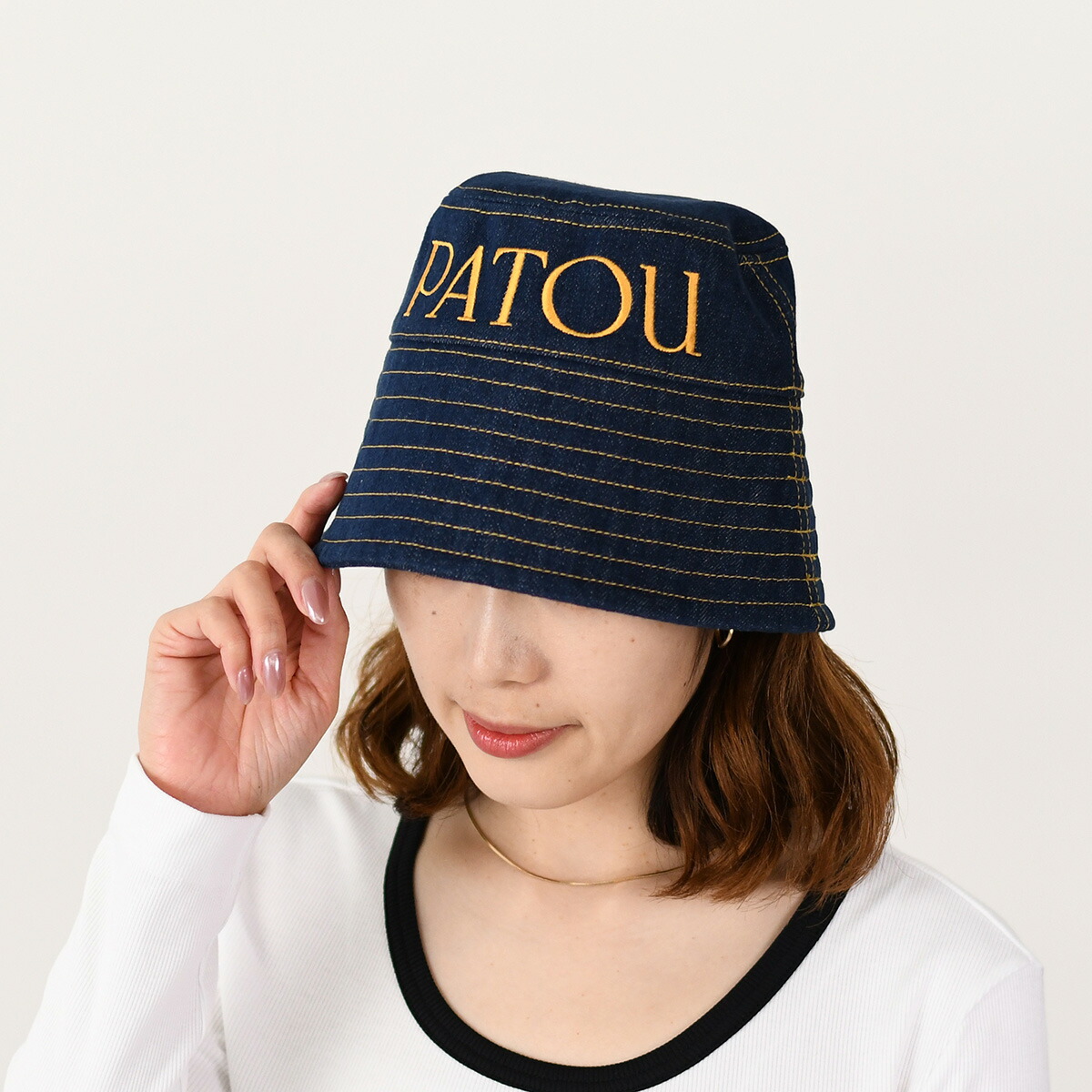 PATOU パトゥ プリントコットン シュシュ ラージ AC059 0168