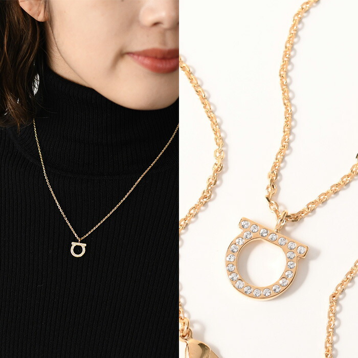 FERRAGAMO（フェラガモ） ガンチーニ クリスタル ネックレス