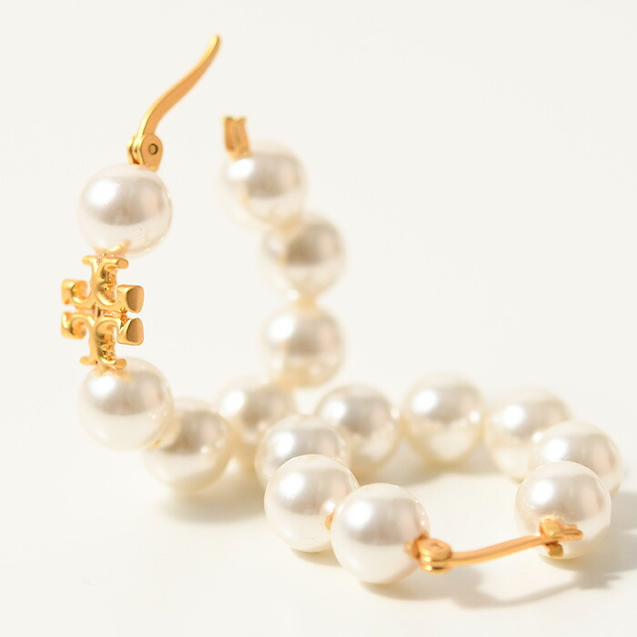 TORY BURCH トリーバーチ ピアス Kira Pearl Double Hoop キラ