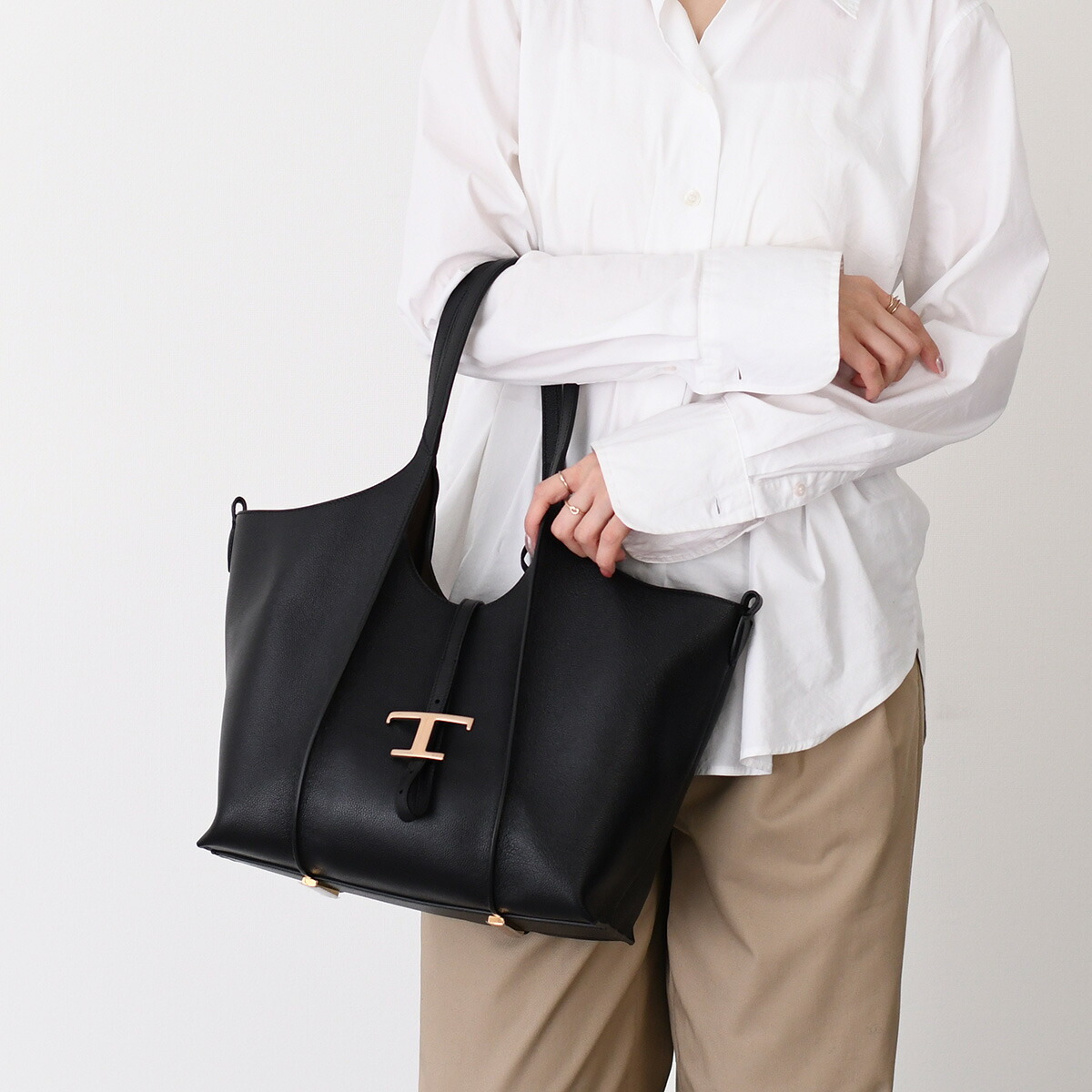 TOD'S（トッズ） バッグ T タイムレス レザー バケットバッグ ミニ