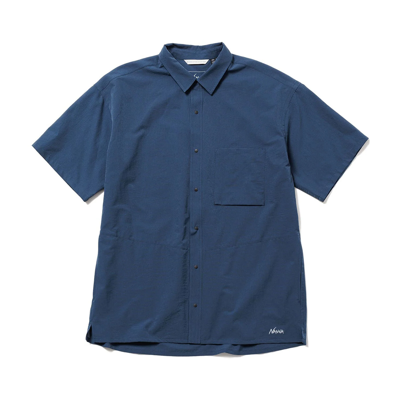 美品】NANGA ナンガ ダウンTシャツ スナップボタン サイズXL ブルー