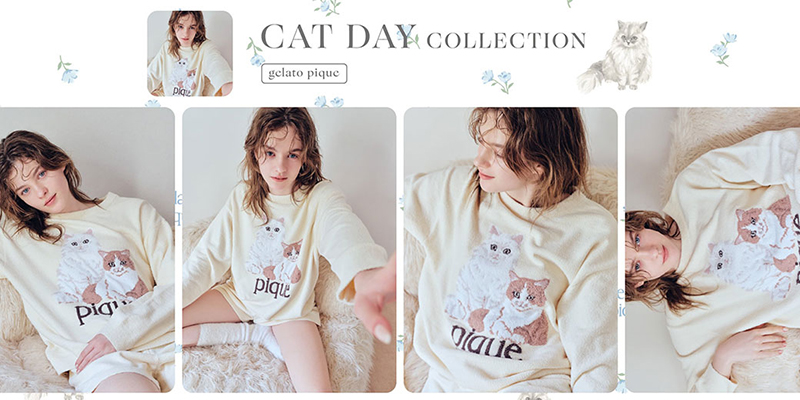 gelato pique（ジェラートピケ） SALE20%OFF オム sleeping cat 総柄