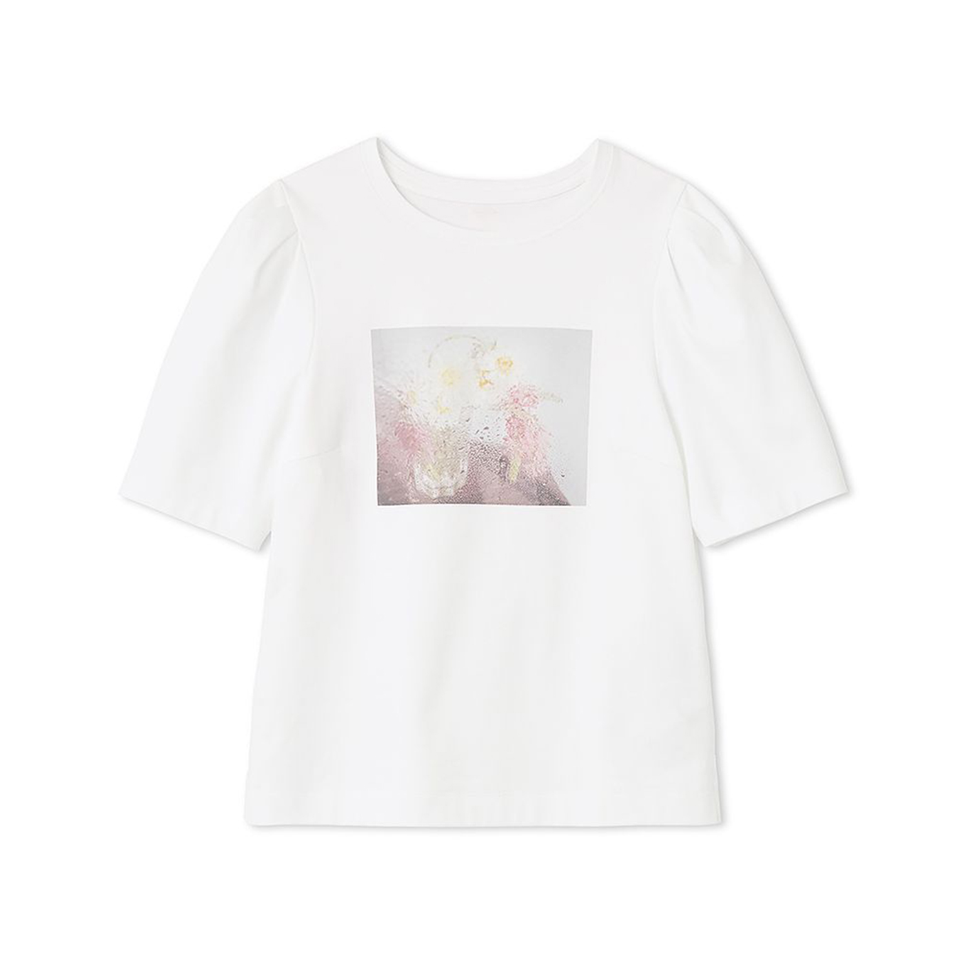 CELFORD（セルフォード）フラワーモチーフTシャツ　ホワイト フラワーモチーフTシャツ(カットソー)｜TOPS（トップス）｜CELFORD