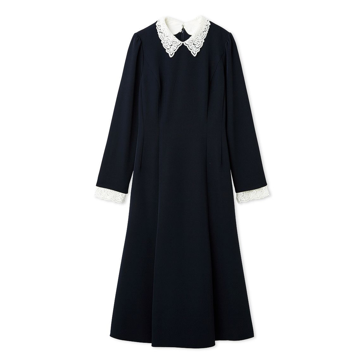 CELFORD（セルフォード） 洗える刺繍レース付きマーメイドワンピース