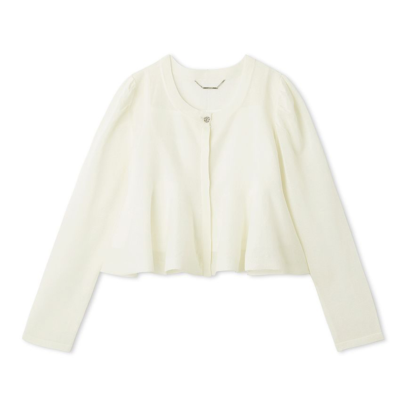 クロップドペプラムカーディガン(ニットプルオーバー)｜TOPS