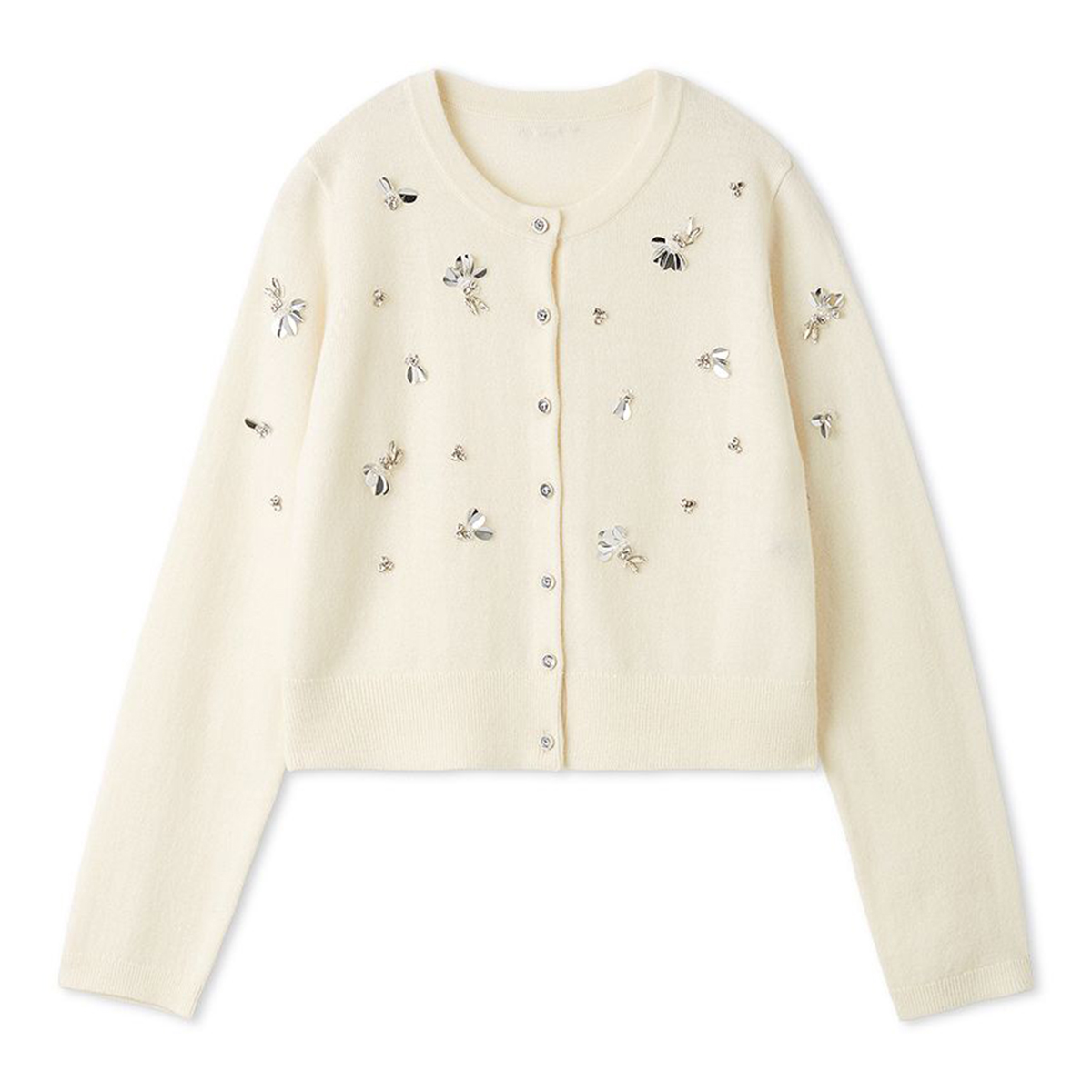 セルフォード2025AW現行商品ペタルビジューカーディガン CELFORD（セルフォード） ペタルビジューカーディガン cwnd255074