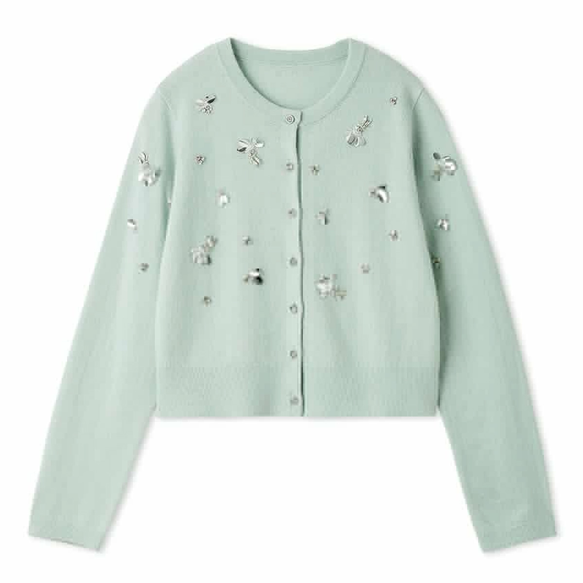 【新品タグ付き】CELFORD ペタルビジューカーディガン ペタルビジューカーディガン(ニットプルオーバー)｜TOPS（トップス