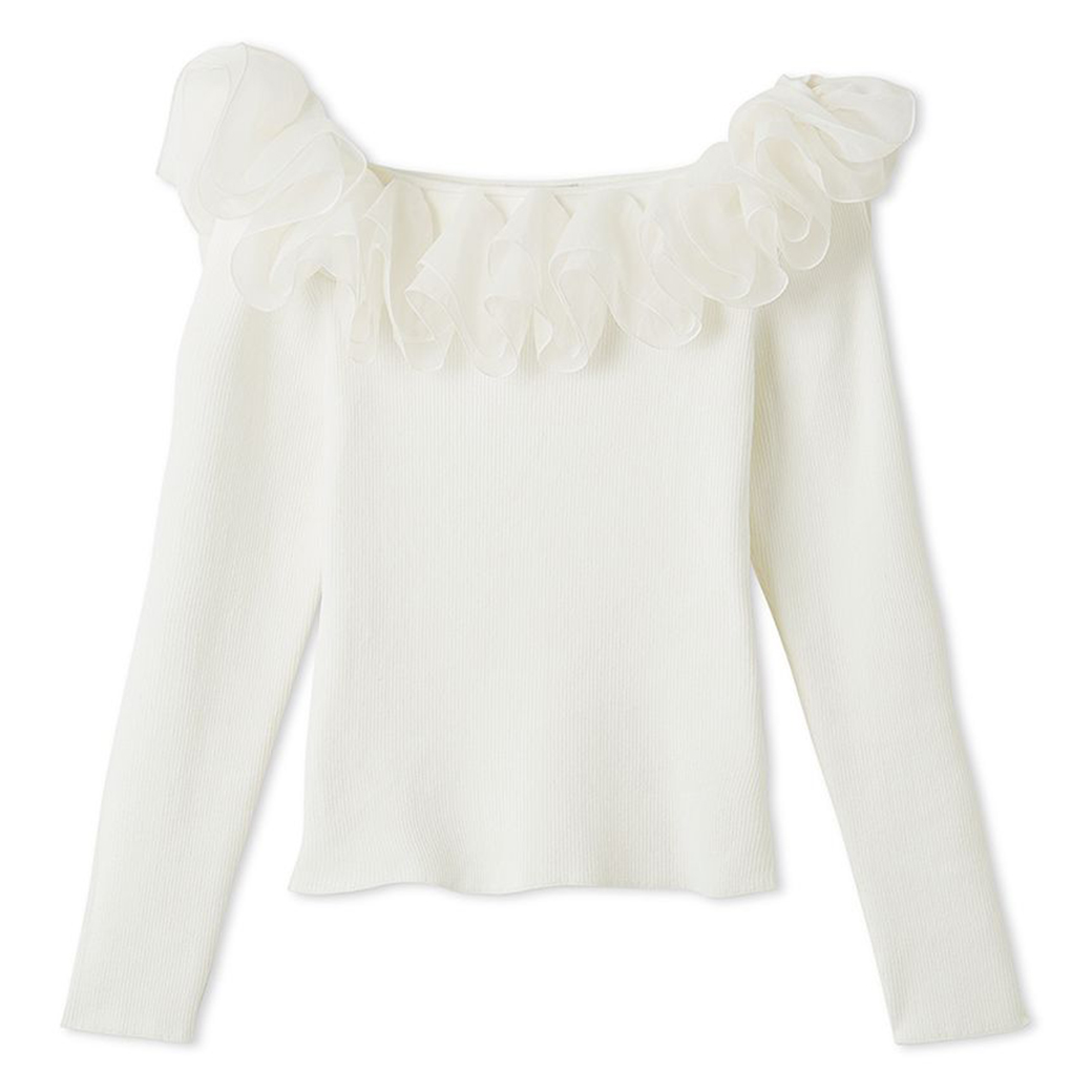 SALE40%OFF CELFORD セルフォード 2WAYラッフルリブニットトップス cwnt251096 レディース トップス ラッフルフリル サスティナブル CELFORD SALE40%OFF セルフォード 2WAYラッフルリブニット