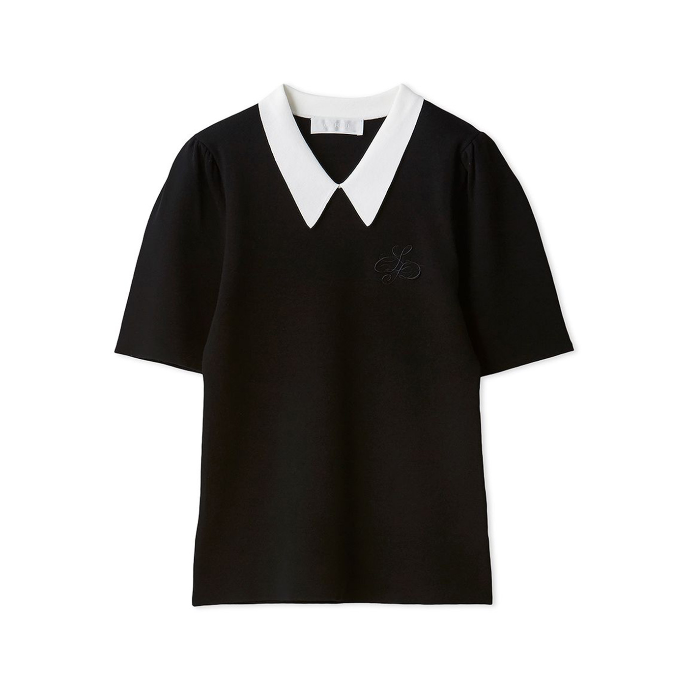 CELFORD（セルフォード） SALE50%OFF カリグラフィー刺繍衿付きニット