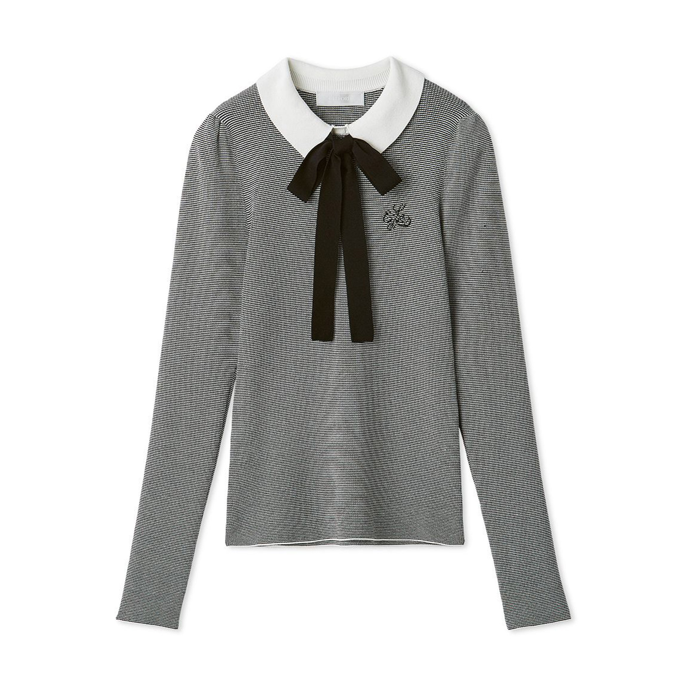 CELFORD（セルフォード） ボウタイリボン衿付きニットプルオーバー