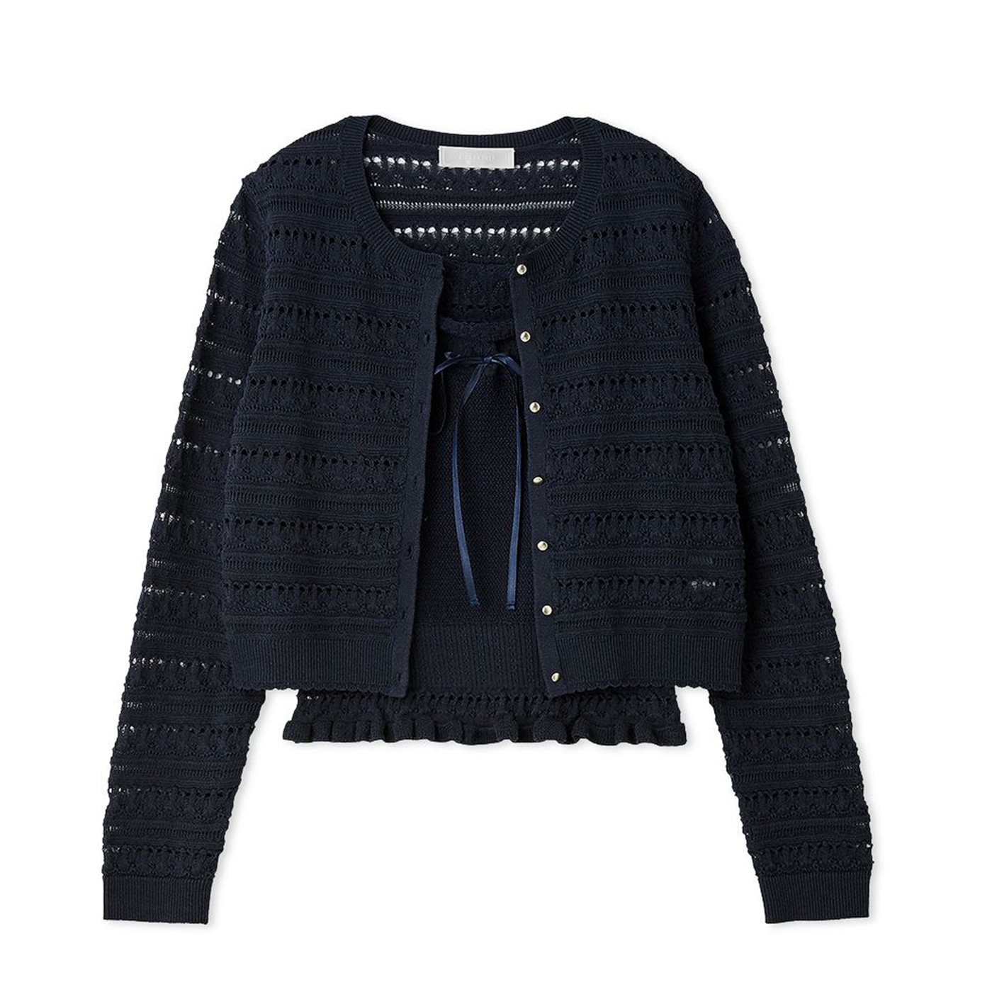 CELFORD（セルフォード） (予約) 洗える レーシーニットアンサンブル