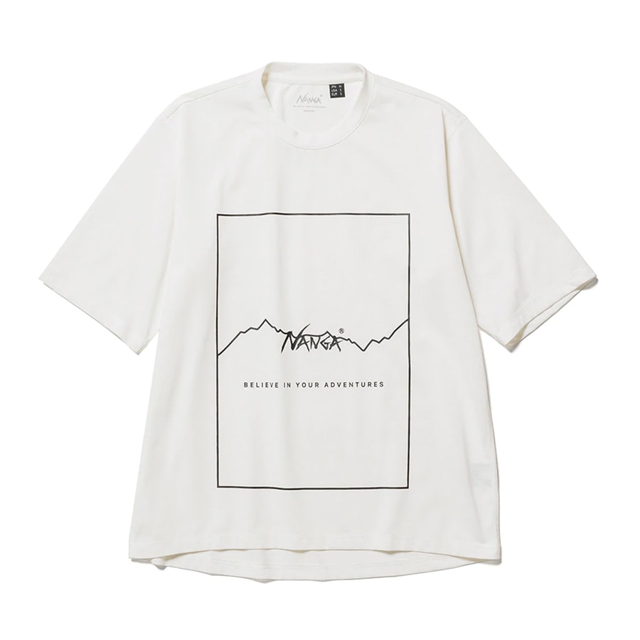 NANGA ナンガ DRY MIX FRAME LOGO TEE/ドライミックス フレーム
