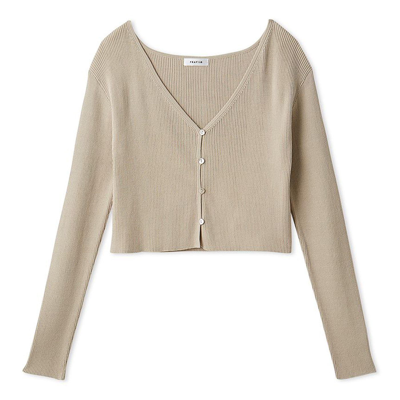 FRAY I.D SALE30%OFF フレイアイディー クロップドVネックリブ