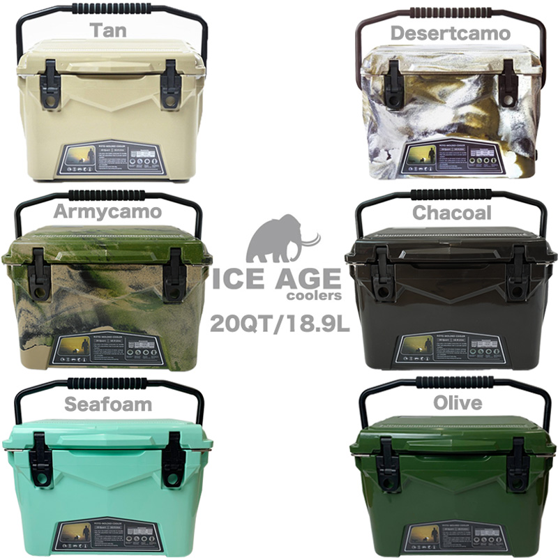 ICE AGE cooler (アイスエイジ) クーラーボックス 20QT 18.9L ソロキャンプ向け カヤックフィッシング 充実のオプション装備  : ilc020 : セレクトショップムー Yahoo!店 - 通販 - Yahoo!ショッピング