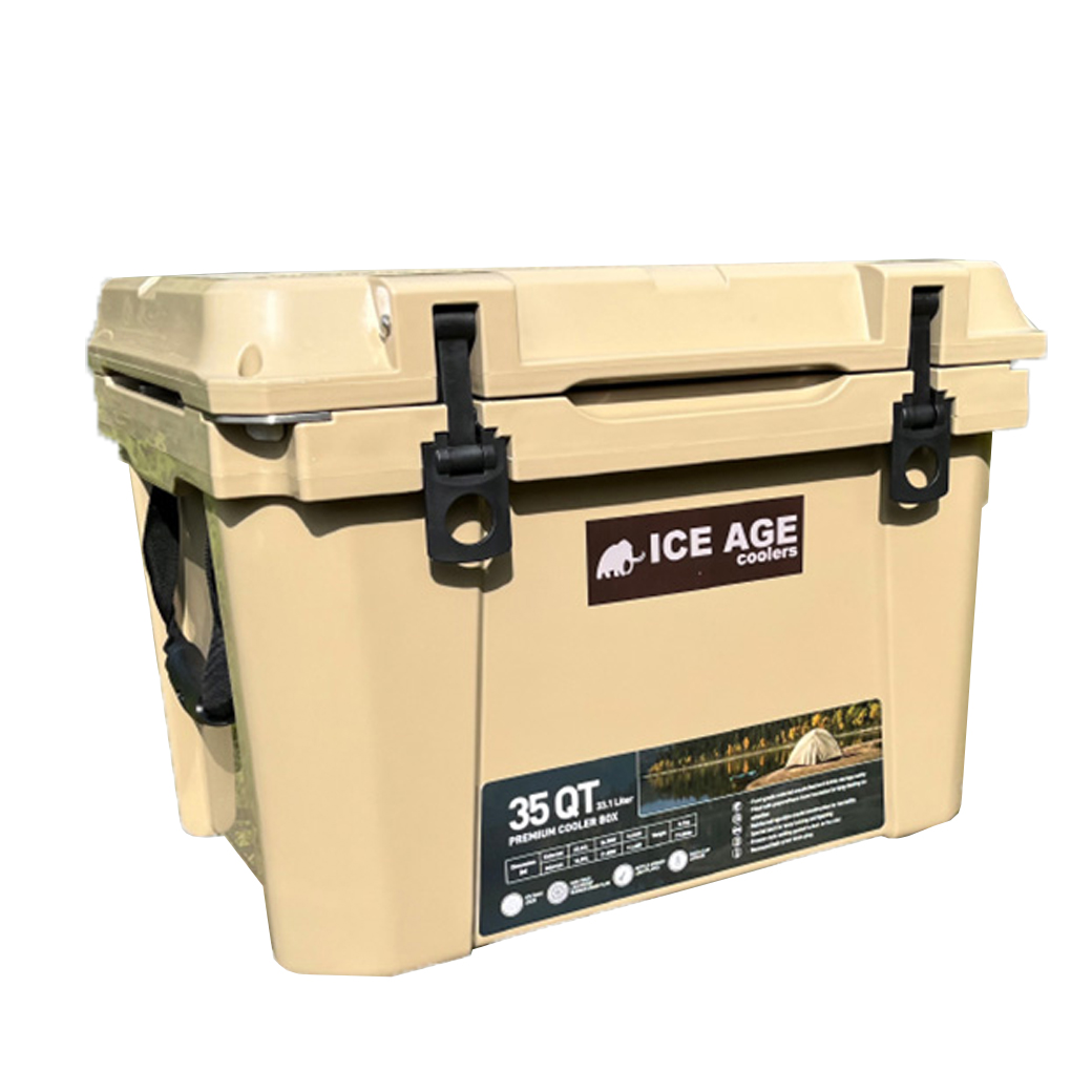 ICE AGE premium アイスエイジプレミアムクーラーボックス 35QT 33.1L  保冷剤つき 1-3人向けクーラーBOX 充実のオプション 釣り キャンプ｜selectshopmu｜02