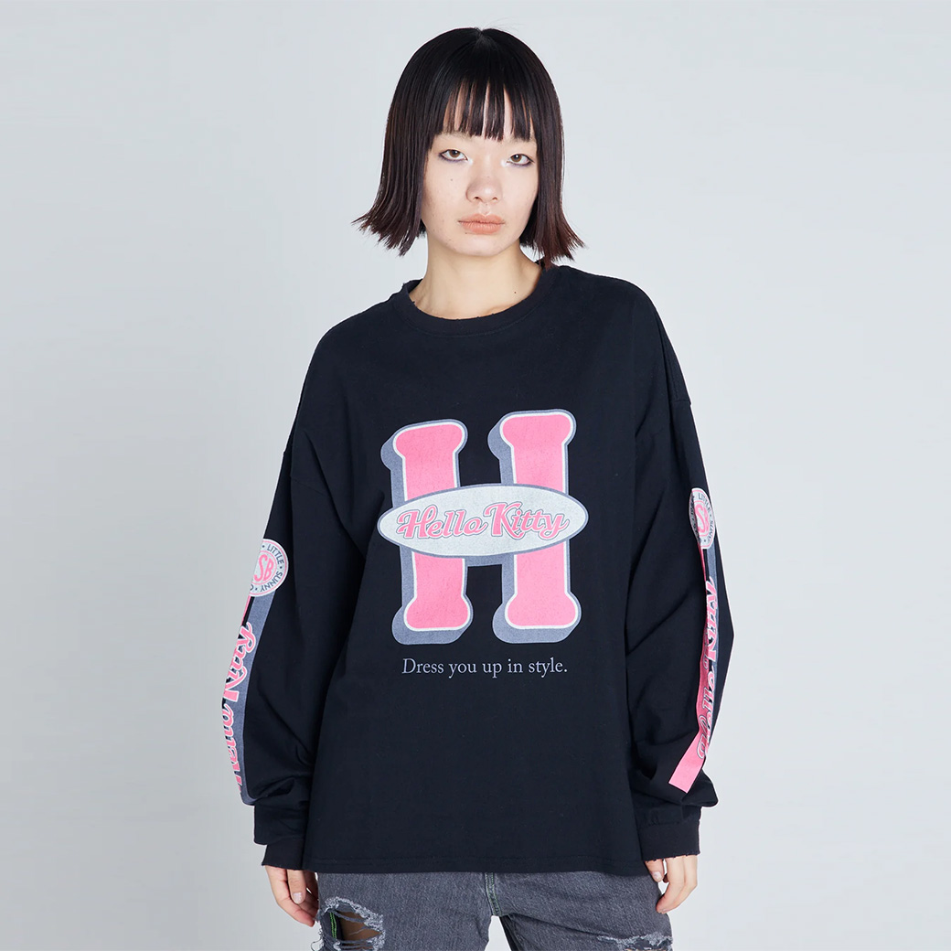 美品HELLO KITTYxlittle sunny bite long tee little sunny bite (リトルサニーバイト)hello kitty x little