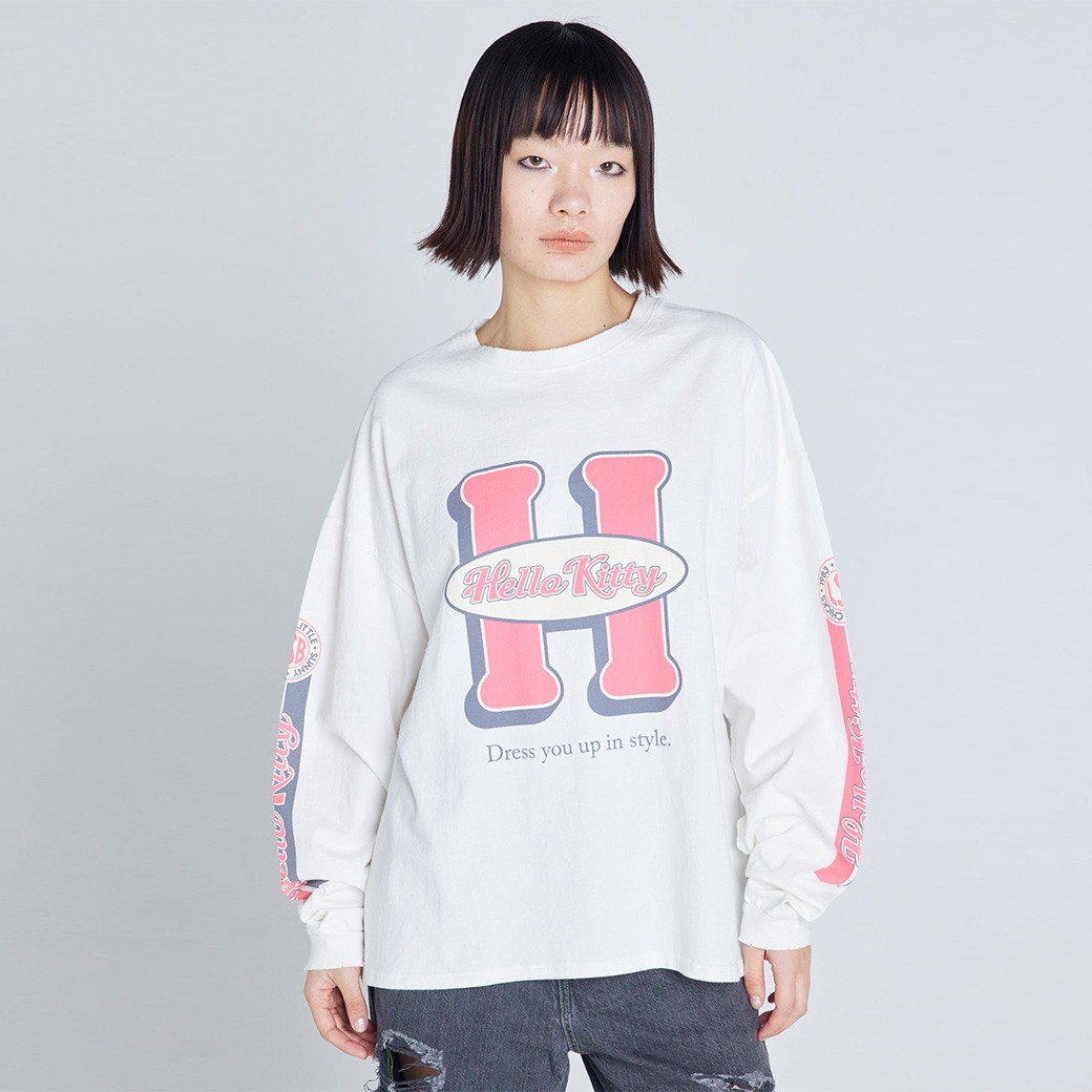 美品HELLO KITTYxlittle sunny bite long tee little sunny bite HELLO KITTY x long tee lsb-ltop-026a