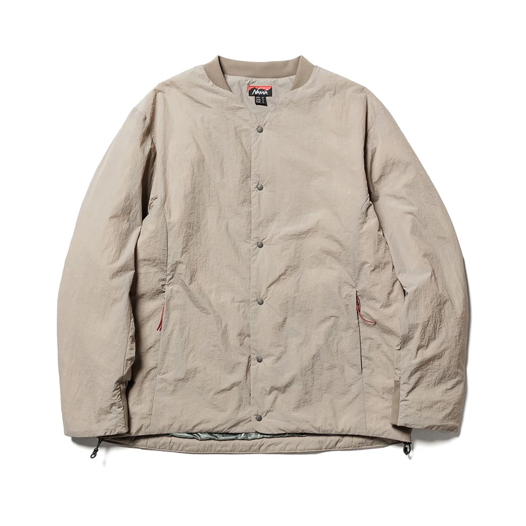 NANGA ナンガ NO COLLAR SOFT DOWN CARDIGAN(MENS) ノーカラーソフトダウンカーディガン(メンズ) 長袖