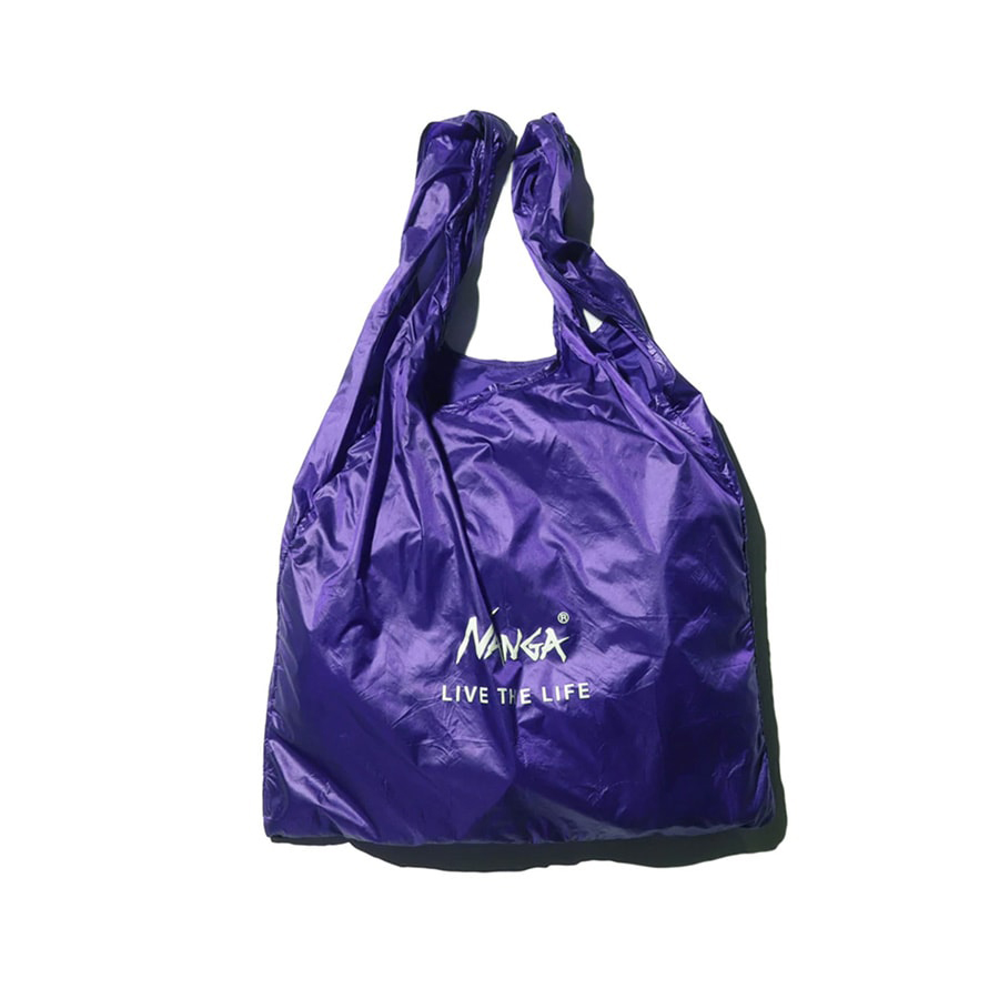 NANGA POCKETABLE ECO BAG (LIVE THE LIFE) ナンガ寝袋モチーフ コンパクト エコバッグ レジバッグ  コンビニバッグ 弱撥水加工