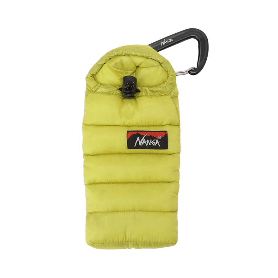 NANGA 寝袋 オリーブグリーン/イエロー NANGA（ナンガ） MINI SLEEPING BAG PHONE CASE/ミニスリーピング