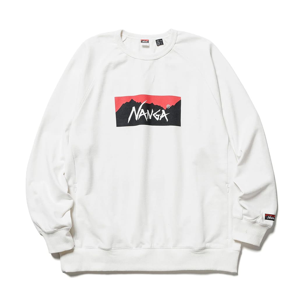 NANGA ナンガ ECO HYBRID BOX LOGO SWEATSHIRT エコハイブリッド NANGA ナンガ ECO HYBRID BOX LOGO SWEATSHIRT エコハイブリッド