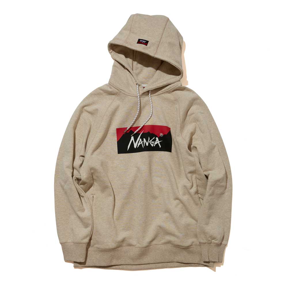 NANGA ナンガ ECO HYBRID BOX LOGO SWEAT HOODIE / エコ