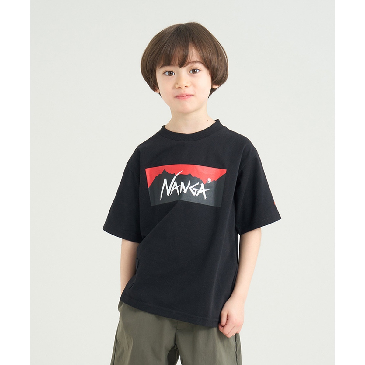 NANGA（ナンガ） ECO HYBRID BOX LOGO KIDS TEE / エコハイブリッド