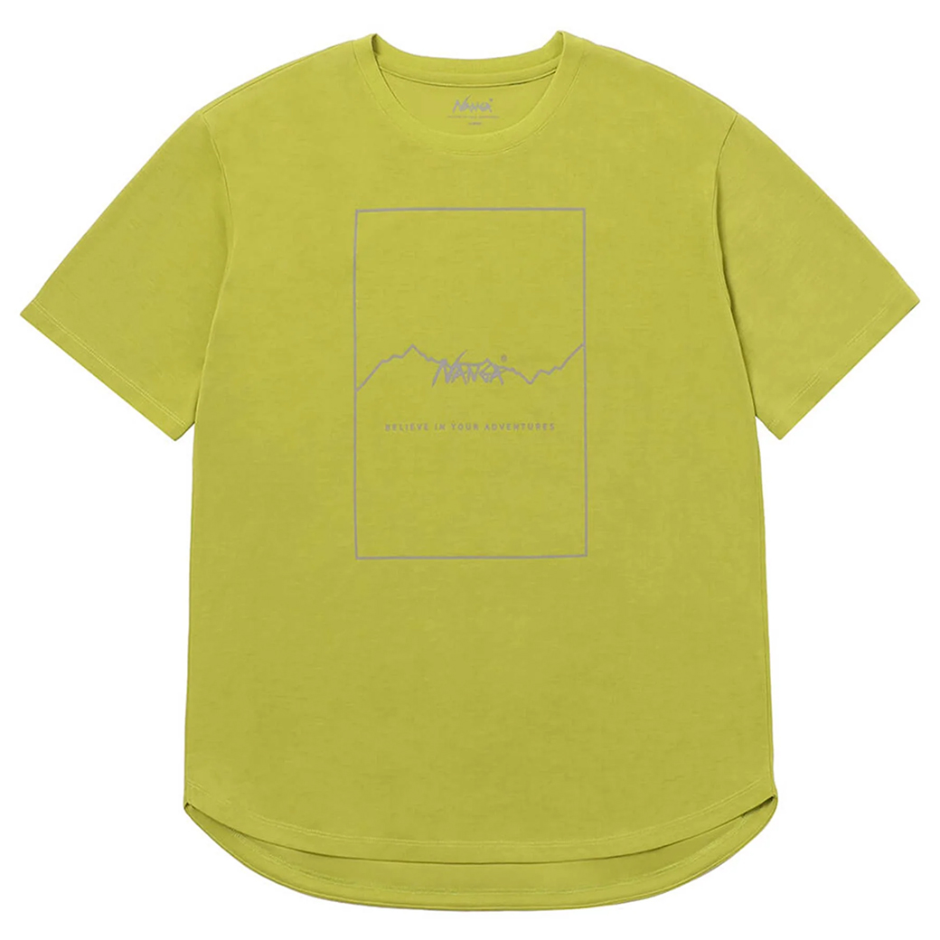 NANGA DRY MIX FRAME LOGO ROUND TEE W / ドライミックス フレー...