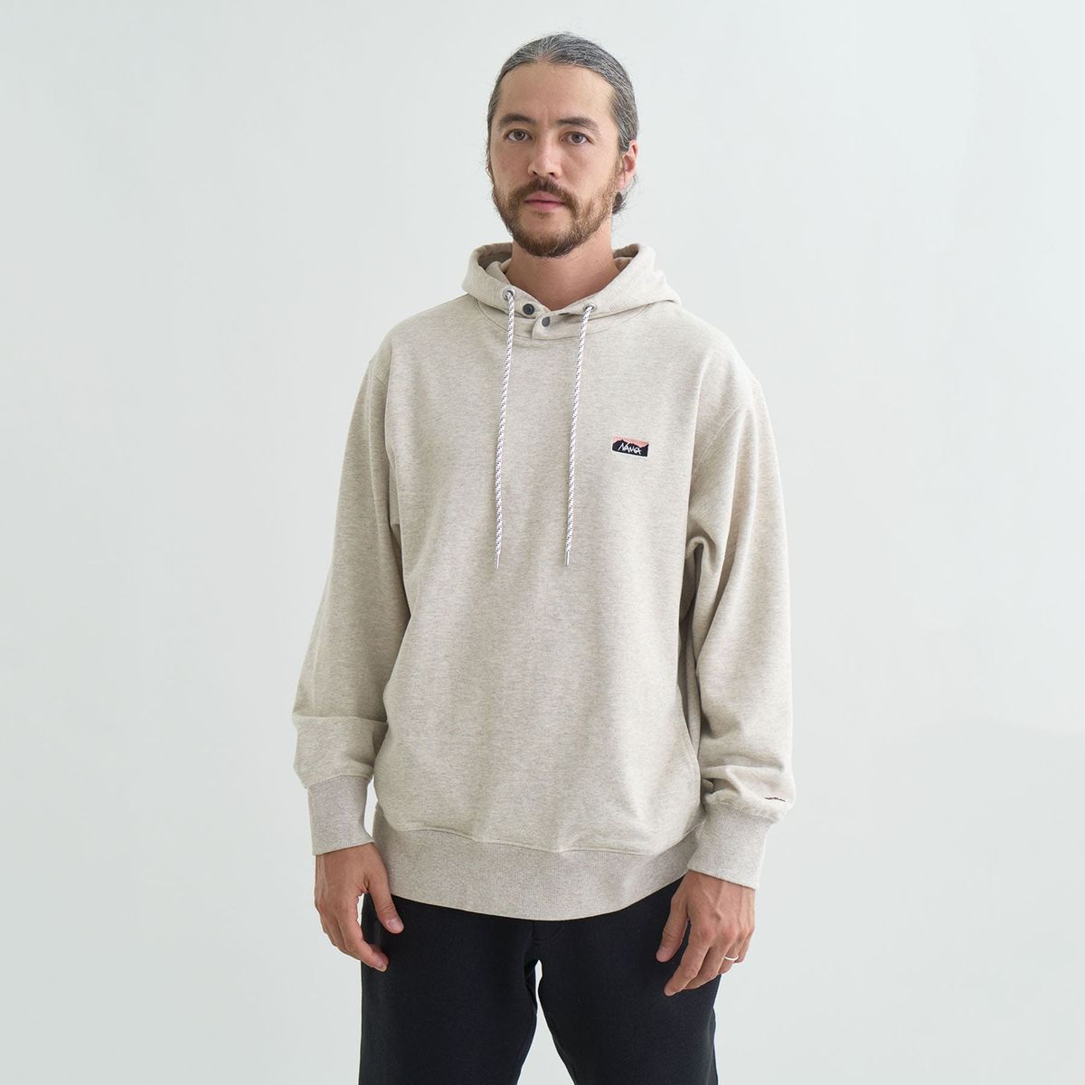 NANGA ECO HYBRID MINI BOX LOGO EMBROIDERY SWEAT HOODIE NANGA ECO HYBRID MINI BOX LOGO EMBROIDERY SWEAT HOODIE